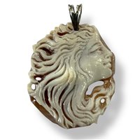 Pendant Mandile 1922 Woman Cammei  in Silver Conchiglia 2MCICM168